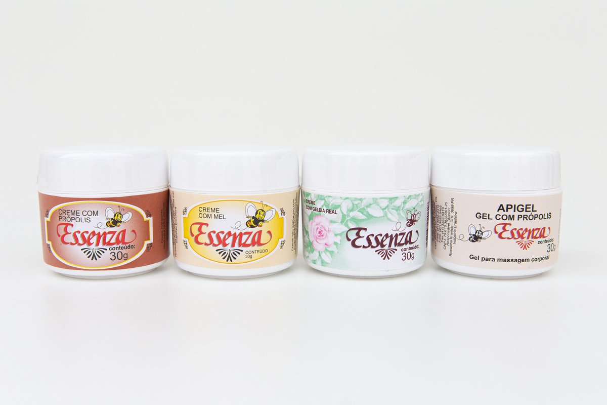 Linha de Cremes com Própolis Geleia Real e Apigel